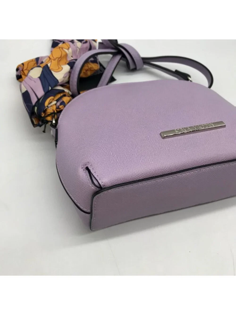 Steve Madden Purple Dome Crossbody With Floral Scarf